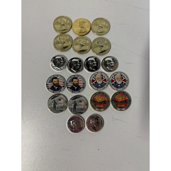 20 Coins - Abraham Lincoln (6) - Arthur Henry Rostron (6) - Apollo 11 Moon Landing (2) - Ulysses S. 