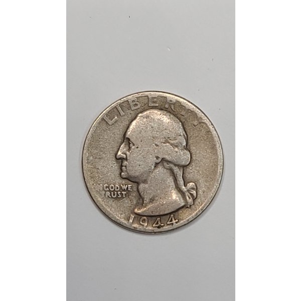 United States 1944 Washington 90% Silver Quarter 