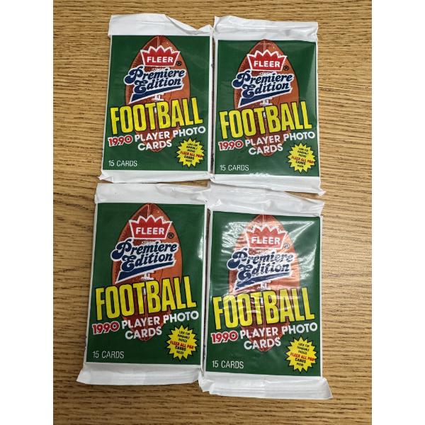4 - 1990 Fleer Premier Edition NFL Football Wax Packs Football Cards - 15 Cards Per Pack
