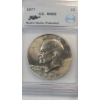 Image 2 : ICG 1977 MS66 Eisenhower Dollar Signed By Austin Hutto ICG President