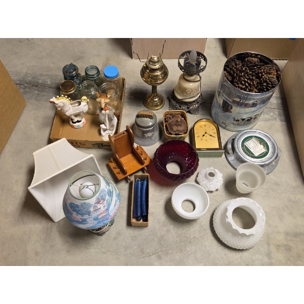 *Pick Up At Mantua Home-No Shipping Available* Interesting Vintage Collectables Including Brass Oil 