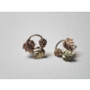 Image 1 : 14K Multi-Color Gold Leaf Stud Earrings - Total Weight: 0.9g