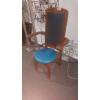 Image 1 : Unique Wooden Chair As Shown - 41 x 24 x 18 With Spinning Round Seat - See Pics