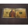 Image 1 : 2009 Michael Jordan .999999 $100 Gold Foil Note In Protective Holder - Mint Condition