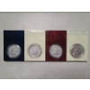 Image 9 : Beautiful Hardwood Display Case Filled With 16 Silver Franklin Half Dollars in Unique Display Slabs 