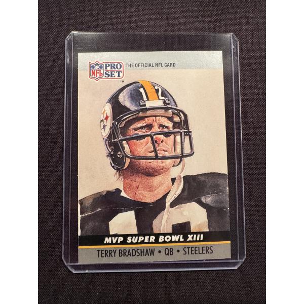 1990 Pro Set Terry Bradshaw Football Card - Mint Condition & Well Centered