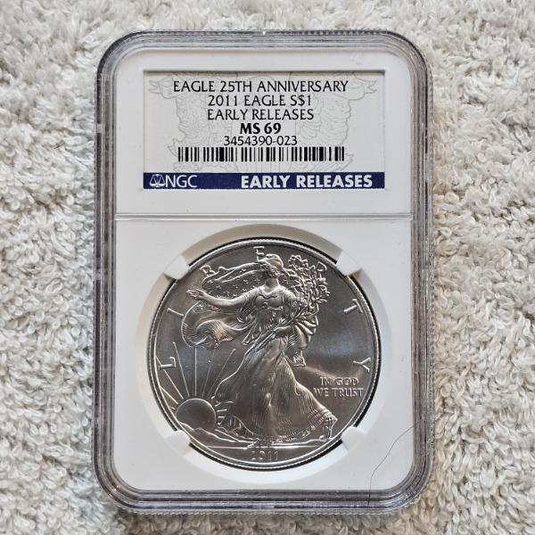 NGC MS69 Graded 2011 .999 Fine Silver 1oz. Eagle