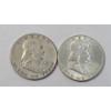 Image 1 : United States 1951 & 1963-D 90% Silver Franklin Half Dollars - Face Value: $1.00