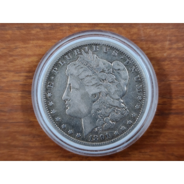 Nice 1891-O Morgan Silver Dollar in Protective Case ~ New Orleans Mint!