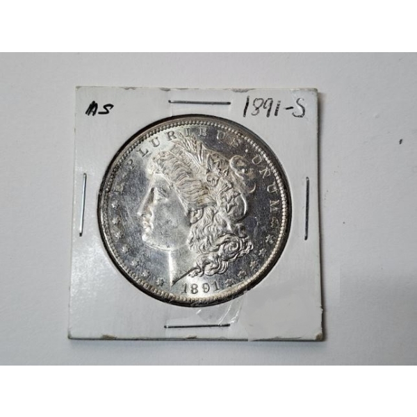 Beautiful 1891-S Morgan Silver Dollar MS63-Like