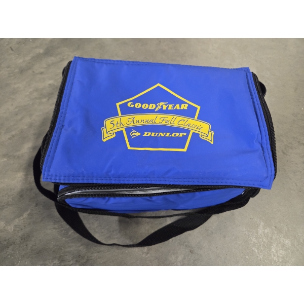 The Original Koozie Goodyear Insulated Lunch Bag With Front Zip Pocket & Adjustable Carry Strap! 