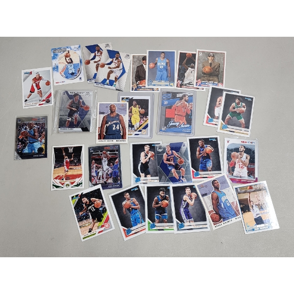 Lot of Over 30 Assorted Basketball Trading Cards Including Steven Adams Jersey Series, Rookie Cards,