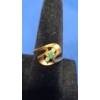 Image 1 : Vintage 14K Gold Emerald And Diamond Bypass Ring - Size 5 - Weight: 2.6g