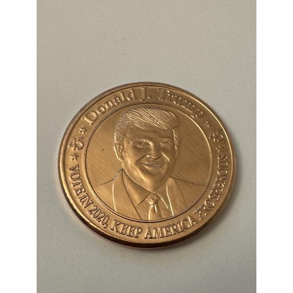 2020 Donald Trump Campaign 1 oz .999 Fine Copper Round Coin - Brilliant Uncirculated - Mint