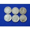 Image 1 : 6 U.S. Nickels: Liberty Head "V" Nickels: 1892, 1899, 1905 and Buffalo Nickels: x2 1936 and 1924
