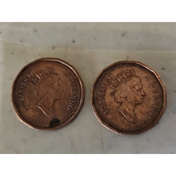 Canadian Pennies (Lot of 2)