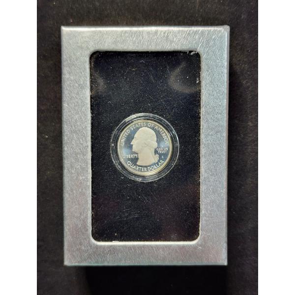2016-S Proof North Dakota Theodore Roosevelt 90% Silver Quarter in Display Case