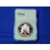 Image 3 : 2004-W Proof American Silver Eagle 1 oz Fine Silver Graded PR 70 DCAM by NTC - Sought After Coin! 