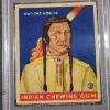 Image 2 : RARE 1933 Indian Chewing Gum #202 Wat - Che - Mon - Ne Trading Card Graded Good at PSA 2