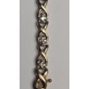 Image 5 : 10K Yellow Gold Diamond X Link 7.5" Tennis Bracelet - Weight: 4.9g