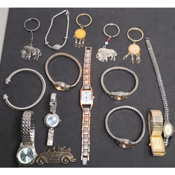 Lot Of Assorted Watches, Key Chains & More