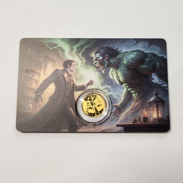 320 Coins "Dr. Jekyll & Mr. Hyde" 1/1000 oz .999 Fine Gold Round in Assay Card