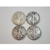 Image 1 : (4) 90% Silver Walking Liberty Half Dollars Face Value $2.00