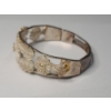 Image 3 : Vintage 2.5" Higher Percentage Silver Filigree Cannetille Hinged Bangle Bracelet - Weight: 29.4g