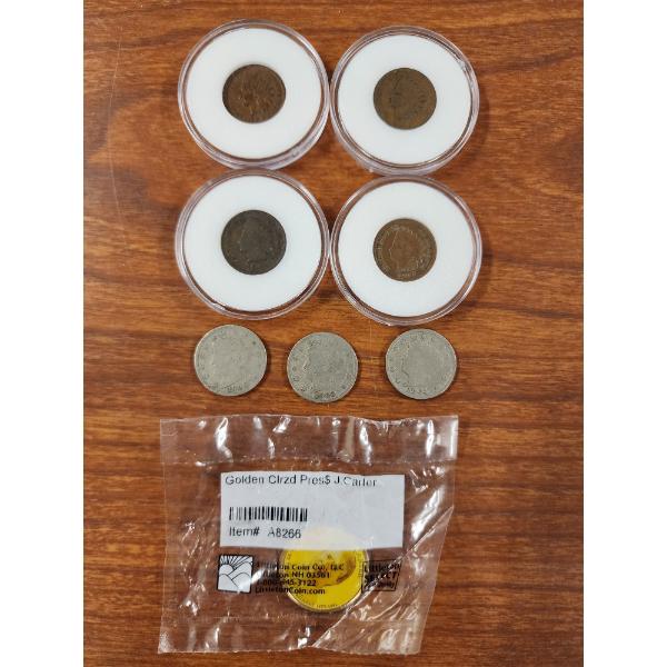Nice Assortment of US Collectible Coins Featuring Indian Head Pennies, Liberty Nickels & More!