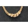 Image 2 : 10K Gold Women's Rope Style Necklace With Clear Stones - Weight: 9.4g