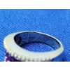 Image 3 : Stunning 10K White Gold Ring with Pink Stones - Size 7.5 - Total Weight: 8.0g