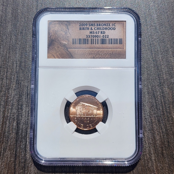 2009 SMS Bronze Lincoln Cent Birth & Childhood NGC MS 67 RD