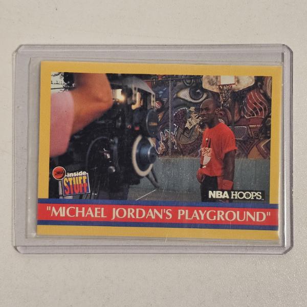 1990 NBA Hoops 382 Michael Jordan's Playground Behind The Scenes Basketball Trading Card