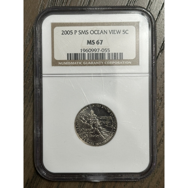 NGC MS67 2005-P SMS Ocean View Nickel