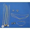 Image 1 : 
Assorted GOLD COLORED Costume Necklaces, Pins, Bracelets & Rings