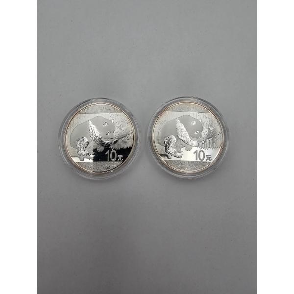 Lot of (2) 2016 30g .999 Silver Panda Coins