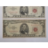 Image 3 : (3) United States Series 1963 $5 Red Seal Bank Notes - Face Value: $15.00