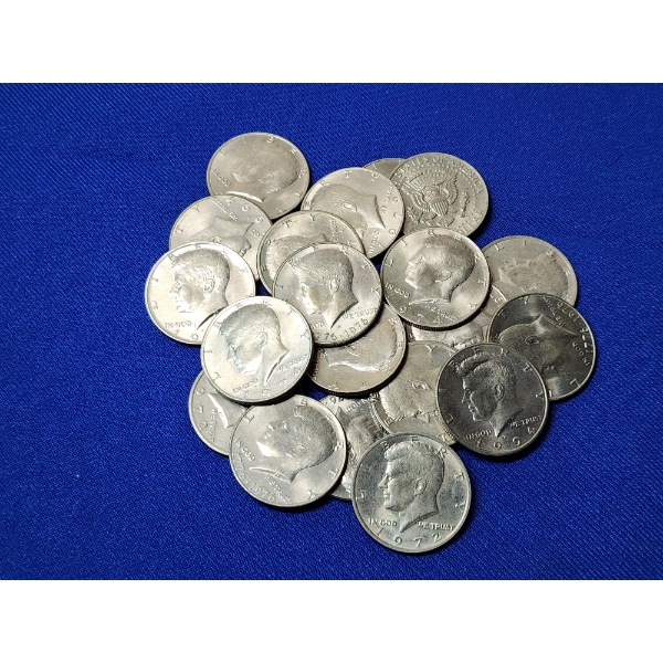 x20 Assorted Years Kennedy Half Dollars FV: $10.00