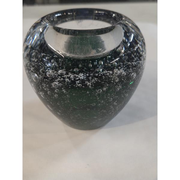 Emerald Green Handblown 4"x3.5" Tealight Holder 
