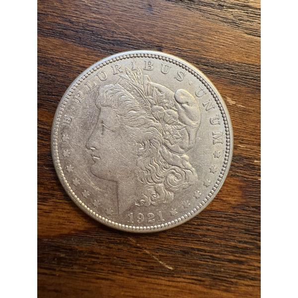 1921S Morgan Silver Dollar - 90% Silver - FV $1.00 - Mintage 21,695,000