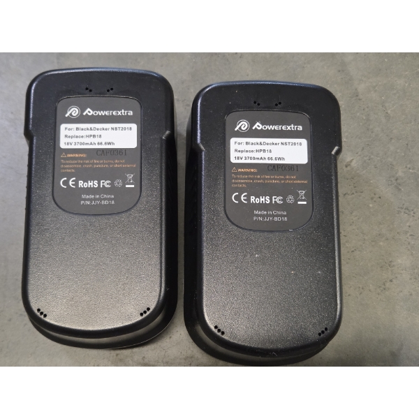 Two New Black And Decker Replacement Batteries