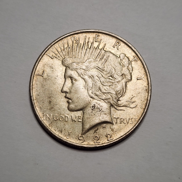 1922 Silver Peace Dollar - 90% Silver U.S. Coin