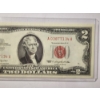Image 3 : EXCELLENT 1963 United States Federal Reserve Red Seal $2 Note ~ In Holder!