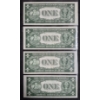 Image 2 : U.S. CURRENCY - RARE QTY 4 - 1935 C -  One Dollar ($1) Blue Seal HG -> UNC  Silver Certificate's