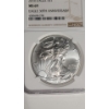 Image 2 : NGC 2016 MS 69 30TH Anniversary 1 Troy Ounce .999 Fine Silver American Eagle