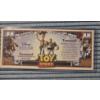 Image 2 : Toy Story Collectors Million Dollar Bill In Mint Condition In Protective Holder