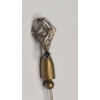 Image 2 : Edwardian Stick Pin With 10K White Gold With Accent Stones - Total Weight: 2.3g