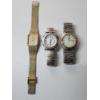 Image 1 : Lot of 3 Men's Quartz Watches: One Gold-Tone, and Two Silver-Tone, Good Condition!