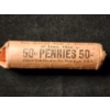 Image 2 : $0.50 Face Value in Unsorted, Unsearched & Unverified Roll of Assorted United States Wheat Pennies 