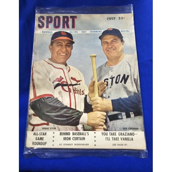 VINTAGE July 1947 Sport Magazine Eddie Dyer & Joe Cronin - Excellent Condition!